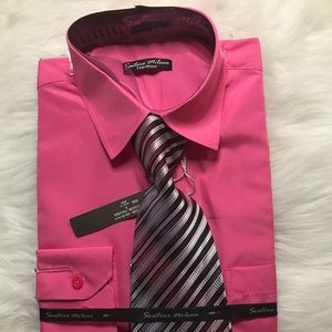 Luxury Men Shirt & tie Luxp1